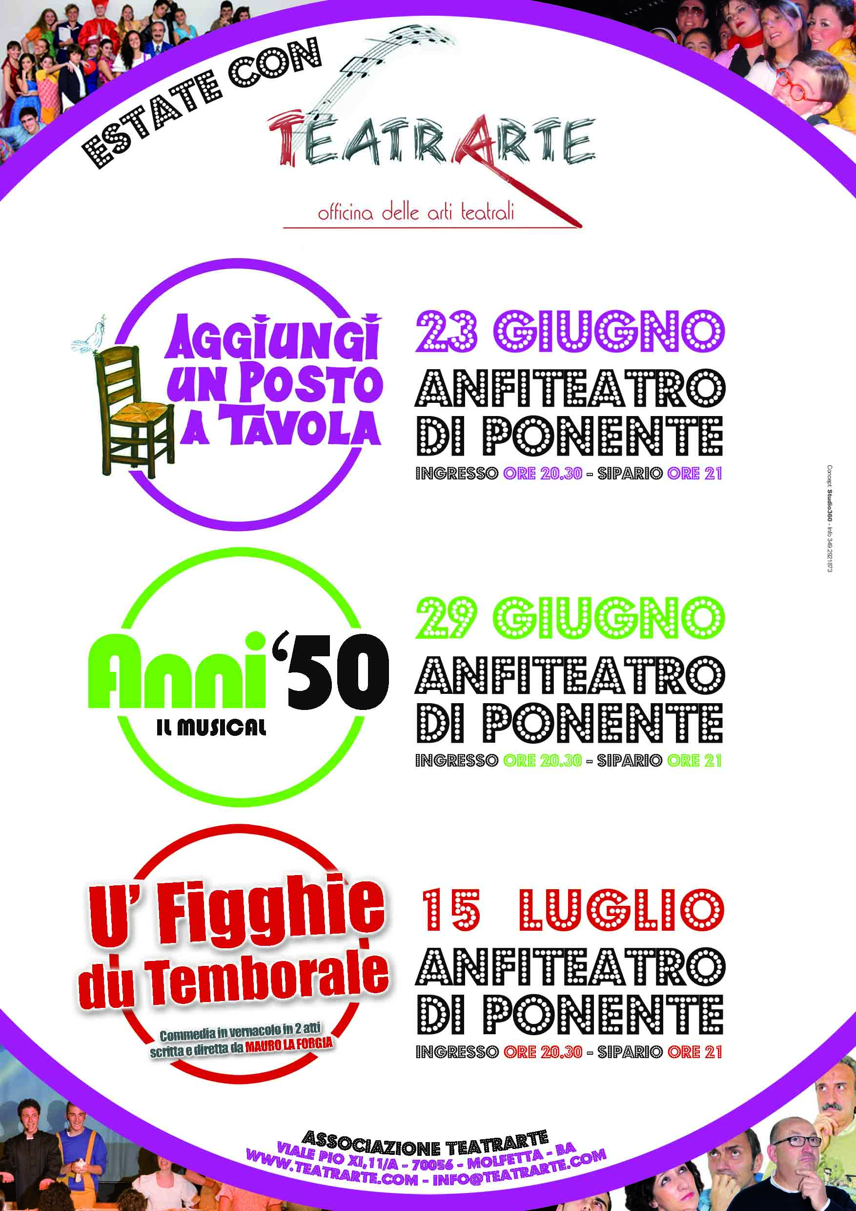 Mercoled&igrave; Vi voglio vedere all'anfiteatro di Molfetta